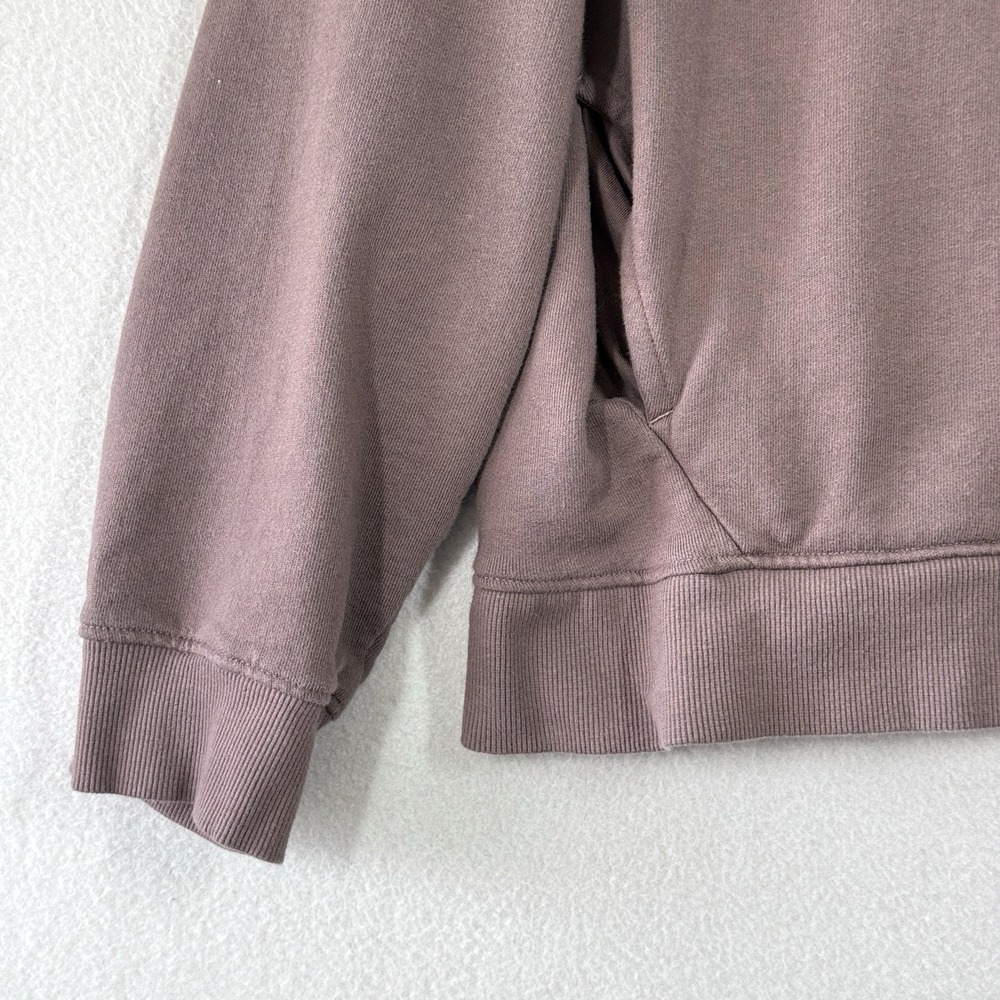 PACT Sweatshirt Women XL Organic Cotton Quarter 1/4 Zip Relaxed Pullover Pockets - Picture 3 of 13
